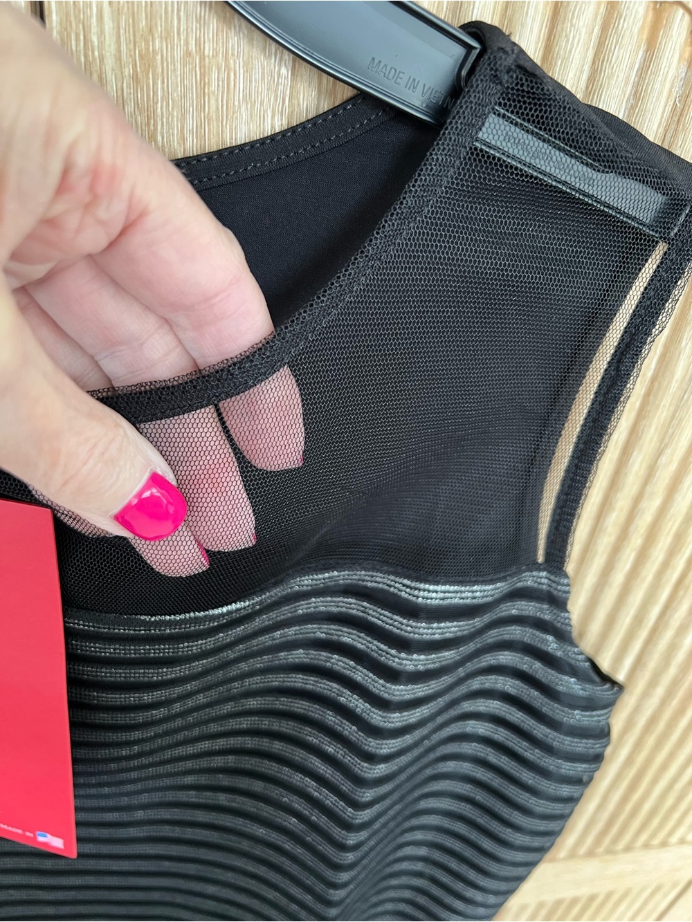 Connie Black and Silver Striped Sleeveless Tank Top - Picture 3 of 10